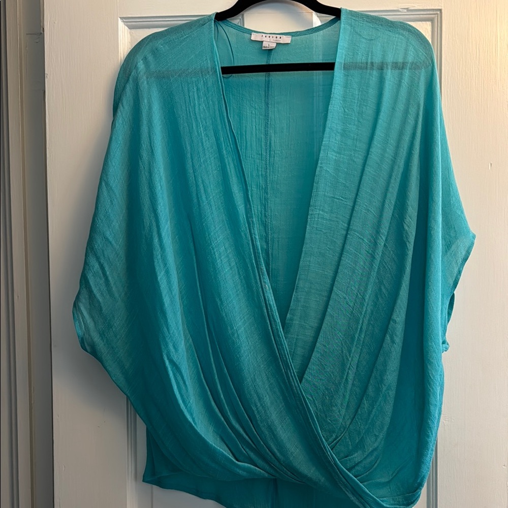 Sheer Turquoise Kimono Cardigan
